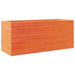 vidaXL Jardinière cire marron 110x40x46 cm bois de pin massif