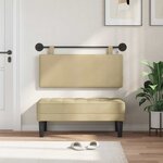 vidaXL Tête de lit suspendue Gris Vert Clair Tissu en velours côtelé