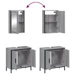 vidaXL Ensemble de meubles de salle de bain 2 Pièces Sonoma gris