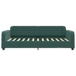 vidaXL Lit de jour avec matelas vert foncé 100x200 cm velours