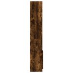 vidaXL Buffet haut chêne fumé 92x33x180 cm bois d'ingénierie