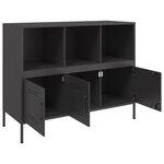 vidaXL Buffet noir 100 5x39x79 cm acier