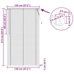 vidaXL Store Vénitien Réglable Gris Argenté 213 x 120 cm PVC