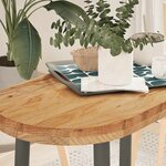 vidaXL Dessus de table 80x40x4 cm bois de chêne massif ovale