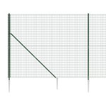 vidaXL Clôture en treillis métallique et piquet d'ancrage vert 1 6x25m