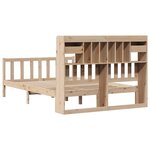vidaXL Lit bibliothèque sans matelas 140x200 cm bois massif de pin