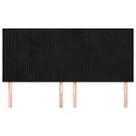 vidaXL Tête de lit Noir 160x5x118/128 cm Velours