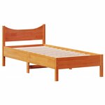 vidaXL Cadre de lit sans matelas cire marron 100x200cm bois pin massif