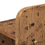 vidaXL Cadre de lit avec rangement Bois ancien 140 x 190 cm