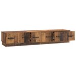 vidaXL Meuble TV Bois ancien 147 x 34 5 x 27 cm Bois d'ingénierie