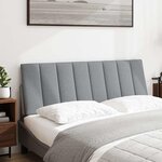 vidaXL Coussin de tête de lit gris clair 120 cm tissu