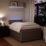 vidaXL Sommier à lattes de lit et matelas Gris clair 120x200cm Velours