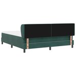 Lit Box Spring vidaXL avec Matelas Vert Foncé 180x200 cm en Velours