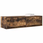 vidaXL Meuble TV Chêne fumé 100 x 31 x 25.5 cm Bois d'ingénierie