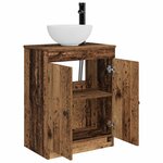 vidaXL Meuble de salle de bain avec évier Bois ancien 54 x 35 x 83 cm