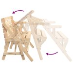 vidaXL Table de pique-nique avec bancs sapin massif 2 en 1 convertible