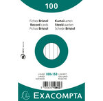 Paquet de 100 Fiches BRISTOL BLANC TRAVERS 100/150 S/F EXACOMPTA