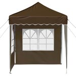 vidaXL Tente de fête pop-up 195 x 195 x 245 cm Taupe Tissu Oxford