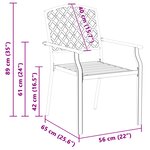 Chaises de jardin vidaXL 4 Pièces empilables en acier anthracite