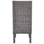 vidaXL Chaises à manger lot de 2 marron rotin kubu et bois d'acajou