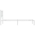 vidaXL Cadre de lit métal sans matelas avec tête de lit blanc 80x200cm