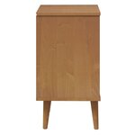 vidaXL Table de chevet MOLDE Marron 40x35x65 cm Bois de pin solide