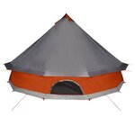 vidaXL Tente familiale tipi 8 personnes gris et orange imperméable