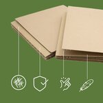 Pack and Move - Lot 120 croisillons de calage déménagement avec carton - 55 x 30 x 30 cm - Pour assiettes et cadres - Carton renforcé
