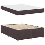 vidaXL Cadre de lit avec matelas Marron foncé 140 x 200 cm tissu
