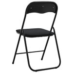 vidaXL Chaise pliante 8 Pièces Noir 48 x 44 x 78 cm Velours