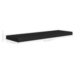vidaXL Étagères murales flottantes 4 Pièces noir 80x23 5x3 8 cm MDF