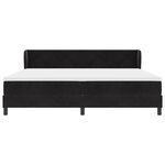 Lit à sommier avec matelas vidaXL Noir 200x200 cm en velours