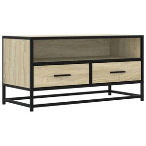 vidaXL Meuble TV chêne sonoma 80x34 5x40 cm bois d'ingénierie et métal