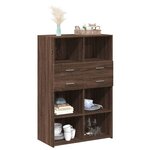 vidaXL Buffet haut chêne marron 80x42 5x124 cm bois d'ingénierie