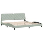 vidaXL Cadre de lit sans matelas gris clair 200x200 cm velours