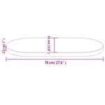 vidaXL Dessus de table 70x35x2 5 cm bois de pin massif ovale