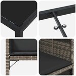 vidaXL Ensemble de salle à manger pour jardin 5 Pièces Gris Poly rotin