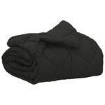 vidaXL Duvet complet toute l'année Noir 220 x 140 cm Microfibre