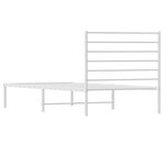 vidaXL Cadre de lit métal sans matelas et tête de lit blanc 100x200 cm