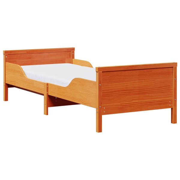 vidaXL Cadre de lit avec matelas extensible Marron 80 x 200 cm