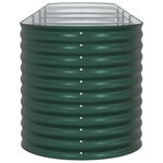 vidaXL Bac de jardin surélevé Vert 400x80x81 cm en acier galvanisé