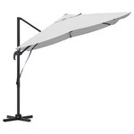 vidaXL Parasol Roma à Bras Déporté Beige et Noir 352 x 251 x 260 cm