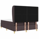 vidaXL Lit à ressorts avec matelas Marron foncé 200 x 160 cm tissu