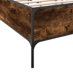 vidaXL Cadre de lit sans matelas chêne fumé 140x190 cm