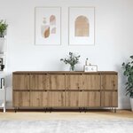 vidaXL Buffets 3 Pièces chêne artisanal 180 x 35 x 70 cm