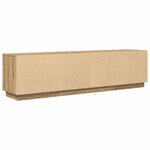 vidaXL Meuble TV avec éclairages LED chêne artisanal 193 5x41x50 cm