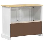 vidaXL Armoire d'évier avec étagère Blanc 73 x 33 x 60 cm Pin massif