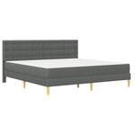 vidaXL Cadre de lit avec matelas Gris foncé 180 x 200 cm Tissu