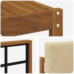 vidaXL Ensemble de canapés d'extérieur 7 pc Naturel et Beige