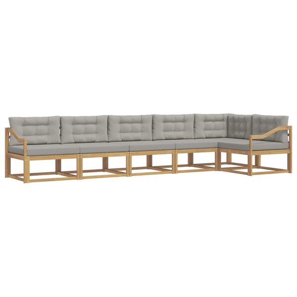 vidaXL Ensemble de canapés d'extérieur 4 pc Blanc et gris clair